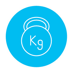 Image showing Kettlebell line icon.