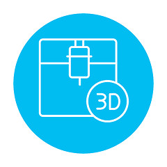 Image showing Tree D printing line icon.