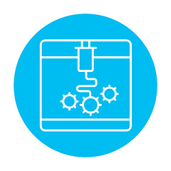 Image showing Tree D printing line icon.