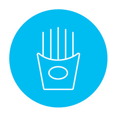 Image showing French fries line icon.