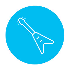 Image showing Electric guitar line icon.