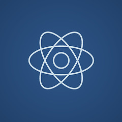 Image showing Atom line icon.