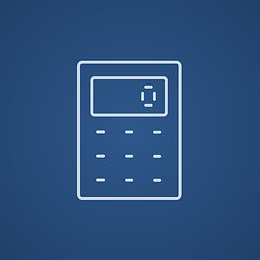 Image showing Calculator line icon.