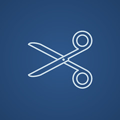 Image showing Scissors line icon.