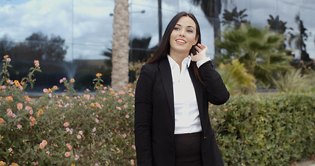 Image showing Charismatic stylish young businesswoman