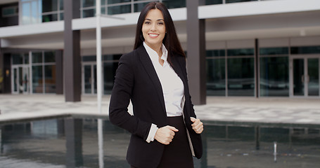 Image showing Confident friendly businesswoman with a smile