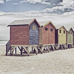 Image showing Colored huts