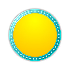 Image showing Shining yellow circle retro light banner