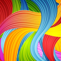 Image showing Abstract colorful wavy pattern design