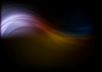 Image showing Bright smooth waves on black background