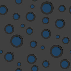 Image showing Dark blue circles abstract background