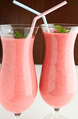 Image showing strawberry smoothie