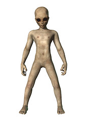 Image showing Fantasy Alien on White