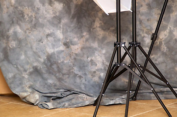 Image showing lightstand legs and backdrop