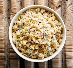 Image showing Bowl of boiled Quinoa