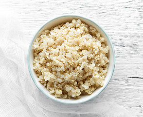 Image showing Bowl of boiled Quinoa