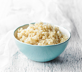 Image showing Bowl of boiled Quinoa