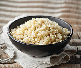 Image showing Bowl of boiled quinoa