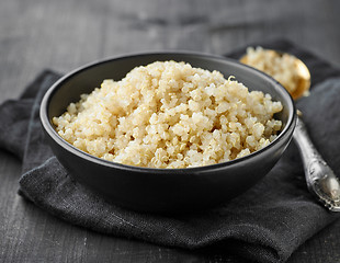 Image showing Bowl of boiled quinoa