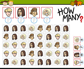 Image showing preschool counting task cartoon