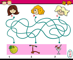 Image showing find path task for children