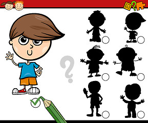 Image showing shadows task cartoon for children