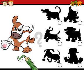 Image showing shadows task cartoon with dogs