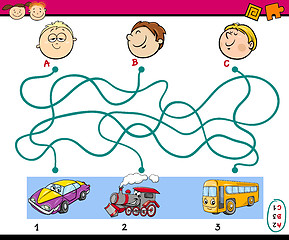 Image showing find path task for children