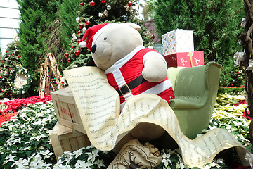 Image showing Christmas Decoration in the Flower Dome at Gardens by the bay Si