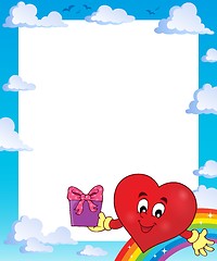 Image showing Frame with stylized heart theme 3