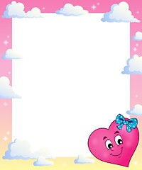 Image showing Frame with stylized heart theme 2