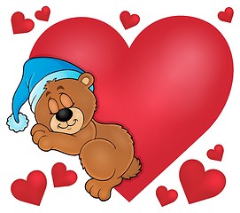 Image showing Bear with heart theme image 1