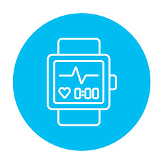 Image showing Smartwatch line icon.