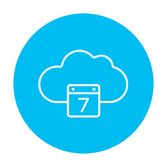 Image showing Cloud computing line icon.