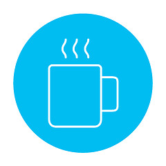 Image showing Mug of hot drink line icon.