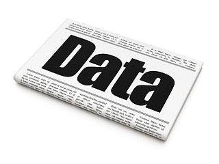 Image showing Data concept: newspaper headline Data