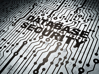 Image showing Database concept: circuit board with Database Security