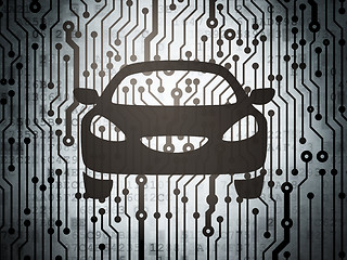 Image showing Travel concept: circuit board with Car