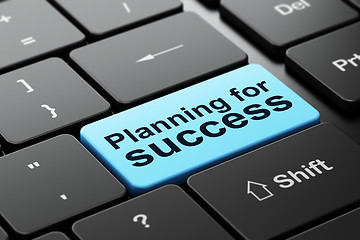 Image showing Finance concept: Planning for Success on computer keyboard background