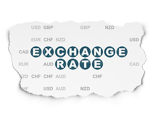 Image showing Currency concept: Exchange Rate on Torn Paper background