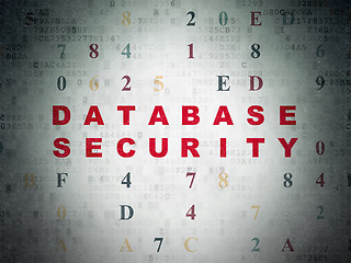 Image showing Privacy concept: Database Security on Digital Paper background