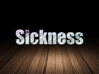 Image showing Medicine concept: Sickness in grunge dark room