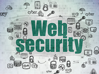 Image showing Safety concept: Web Security on Digital Paper background