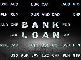 Image showing Money concept: Bank Loan in grunge dark room