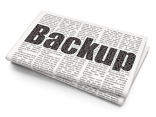 Image showing Programming concept: Backup on Newspaper background