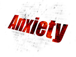 Image showing Health concept: Anxiety on Digital background