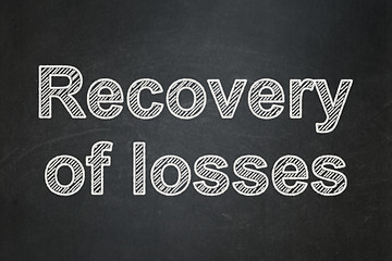 Image showing Money concept: Recovery Of losses on chalkboard background