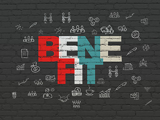 Image showing Business concept: Benefit on wall background