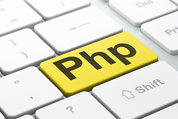 Image showing Programming concept: Php on computer keyboard background