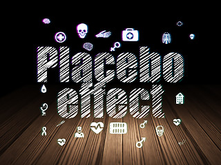 Image showing Health concept: Placebo Effect in grunge dark room